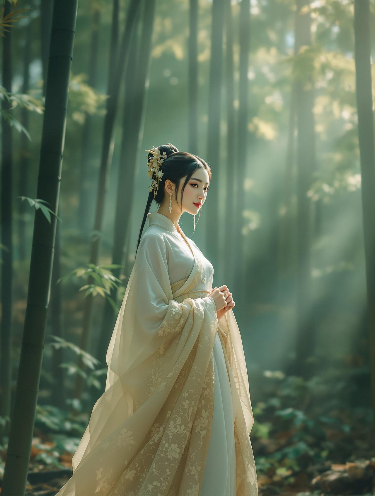 青绿山水汉服 - 私房网汉服写真